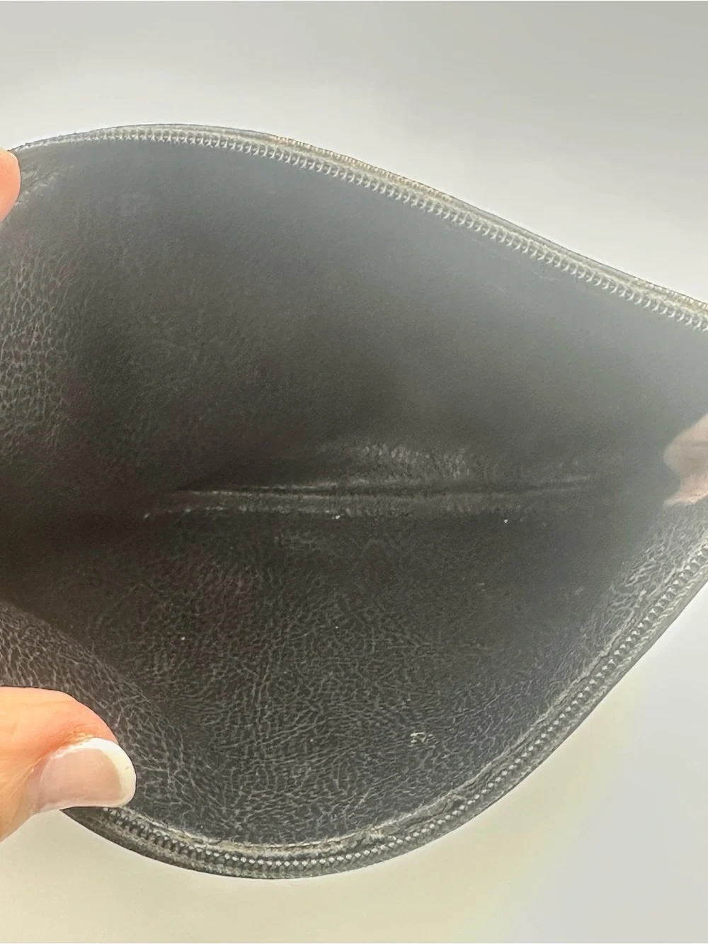 Fendi Pequin Stripe Zip Pouch Cosmetic Bag Brown Black Roma Vtg Authentic Italy